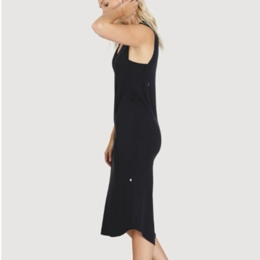 Kit & Ace Goodfeels Brushed Knit Midi Dress‎ Size M Black Sleeveless Minimalist - Picture 10 of 10